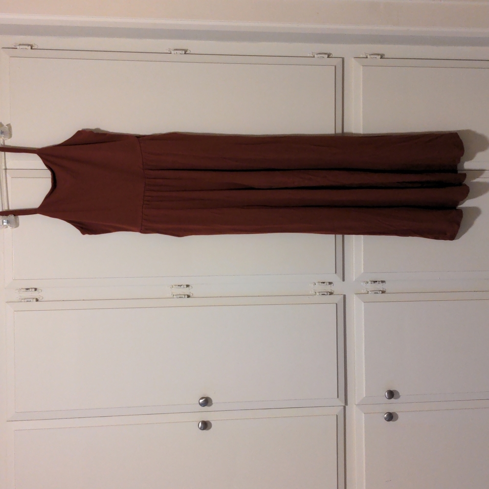 Burnt Orange Old Navy Cotton Wide Leg Jumper Tall